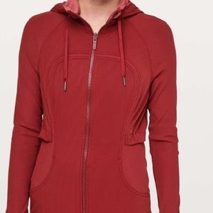 Lululemon Dance Studio Jacket Rib Sleeve Sark Red